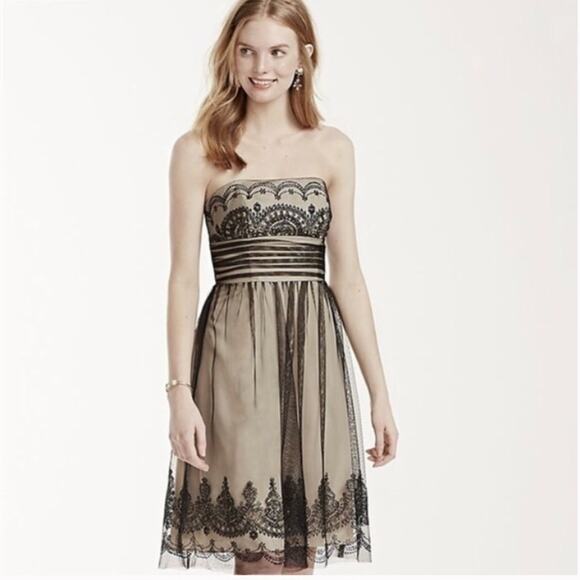 David’s Bridal | Tulle Strapless Dress - Picture 1 of 8